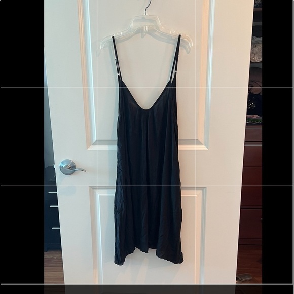 Elan Cover-Up Slip Sleeveless Scoop Neck Mini Dress Black Size L - Picture 2 of 15